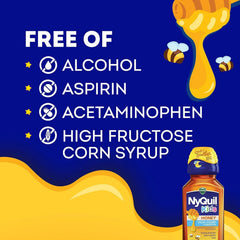 Vicks Kids DayQuil & NyQuil Honey Cold & Cough + Congestion Relief Co-Pack for Nighttime & Daytime Cough & Congestion, Flavored with Real Honey, for Children Ages 6+, 2-8 OZ Bottles