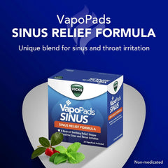 Vicks VapoPads Plus with Sinus Relief Formula - Vapor Pads Refill for Vicks Humidifiers and Steam Inhalers, Scent Pads for Congestion Relief, 20-Pack, Box Color May Vary
