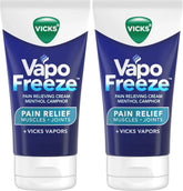 Vicks VapoFreeze Menthol Pain Relieving Cream 3oz, for Muscles & Joint Pain Associated with Arthritis, Simple Backaches, Strains, Sprains, Bruises, Vapors, Penetrating Formula (Pack of 2)