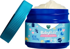 Vicks BabyRub Chest Rub Ointment with Soothing Aloe, Eucalyptus, Lavender, and Rosemary, from the makers of VapoRub, 1.76 oz (Pack of 2)